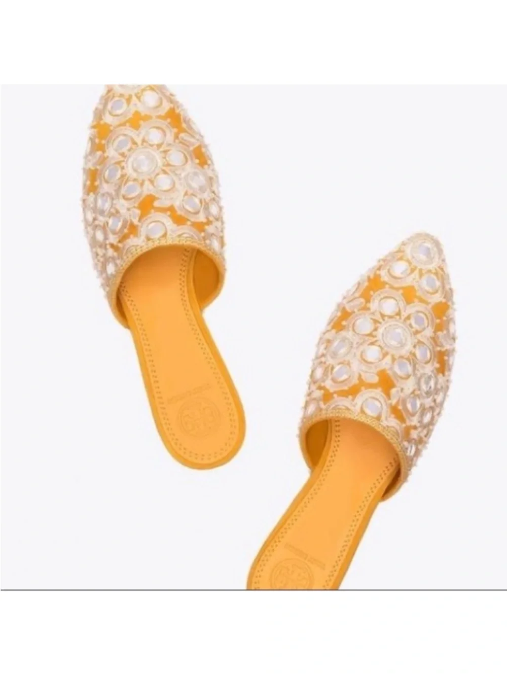 Tory Burch Elora Mirrored Slides - Picture 2 of 8